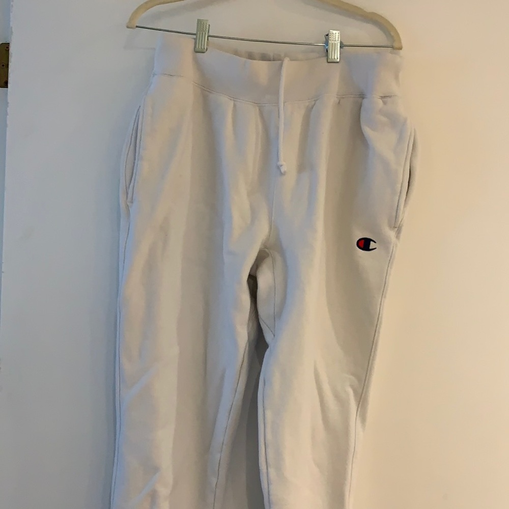 White champion sweat pants